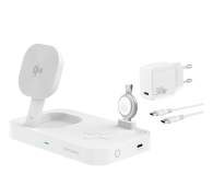 Pasek i akcesoria do zegarków 4smarts Stacja ładująca Qi2 Trident z szybką ładowarką Apple Watch
